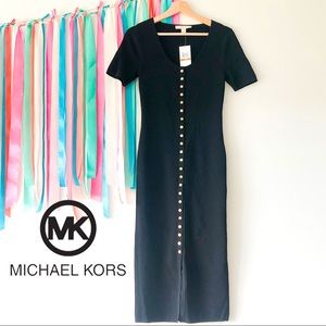 Michael Kors bodycon buttondown dress